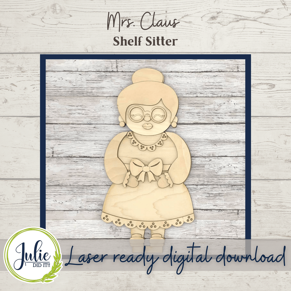 Julie Did It Studios Mrs. Clause Shelf Sitter