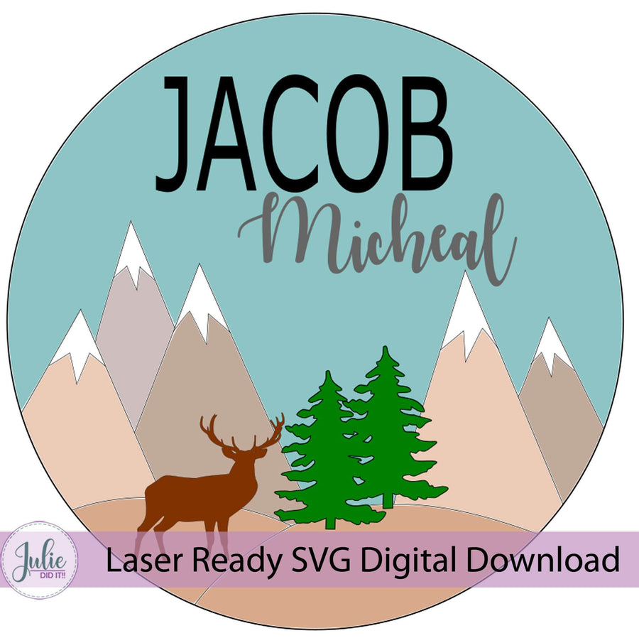 Julie Did It Studios Name Signs Outdoor Deer Name Sign