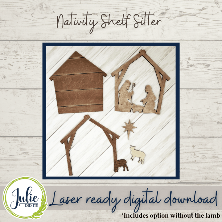 Julie Did It Studios Nativity Shelf Sitter