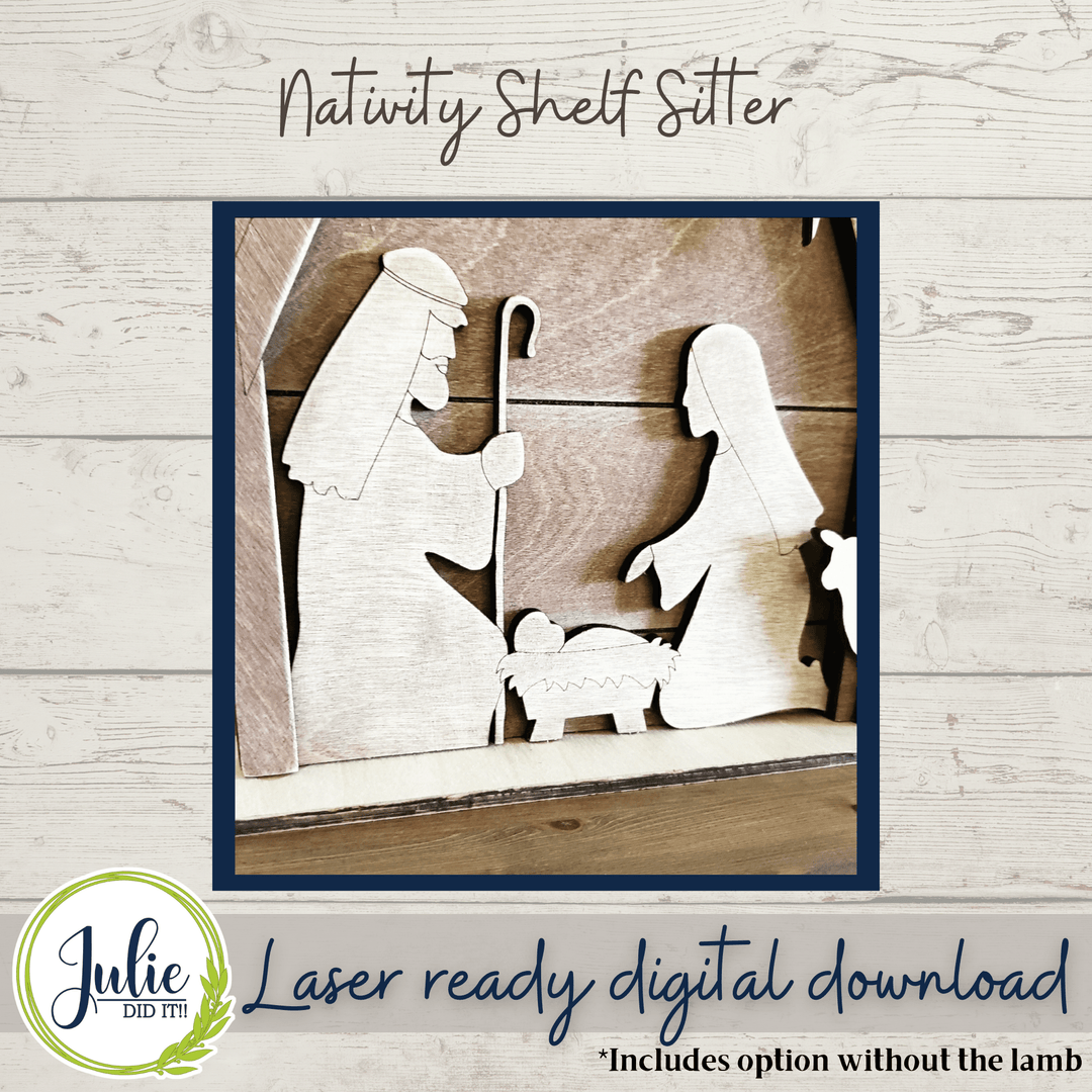 Julie Did It Studios Nativity Shelf Sitter