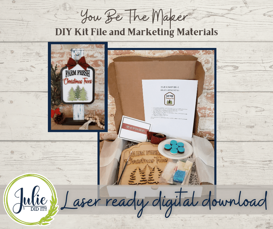 Julie Did It Studios November 2021 - Farm Fresh Christmas Trees Exclusive DIY Kit