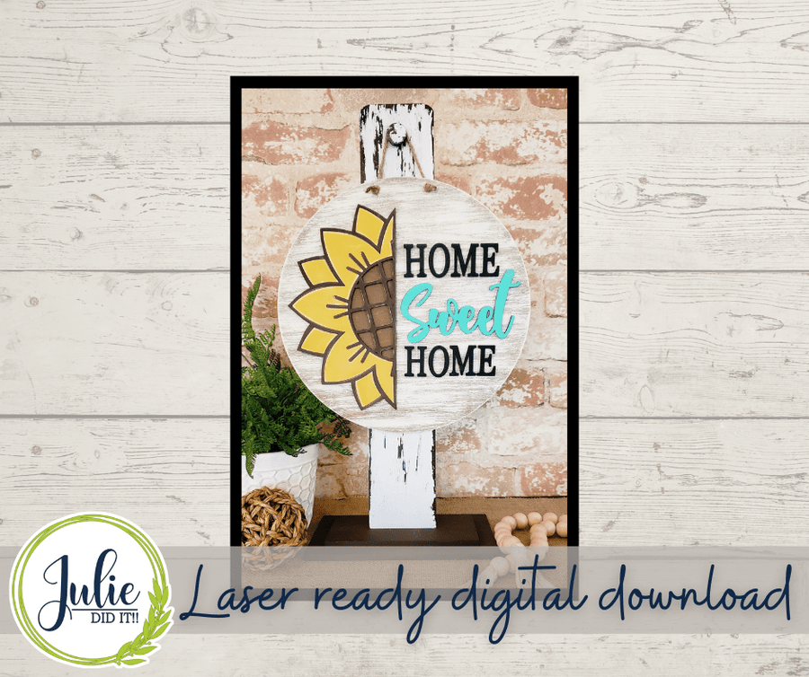 Julie Did It Studios October 2021 - Home Sweet Home Sunflower Exclusive DIY Kit