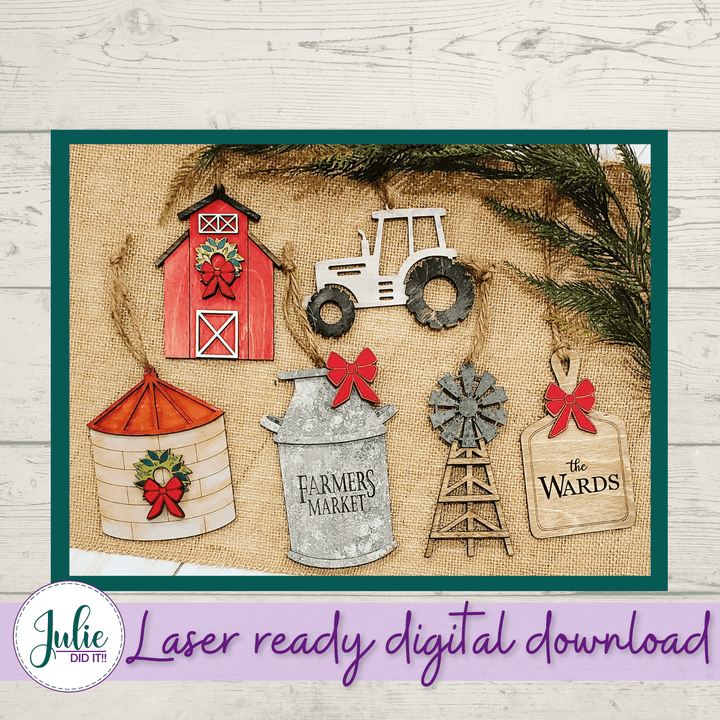 Julie Did It Studios ornaments Farm Life Ornament Bundle