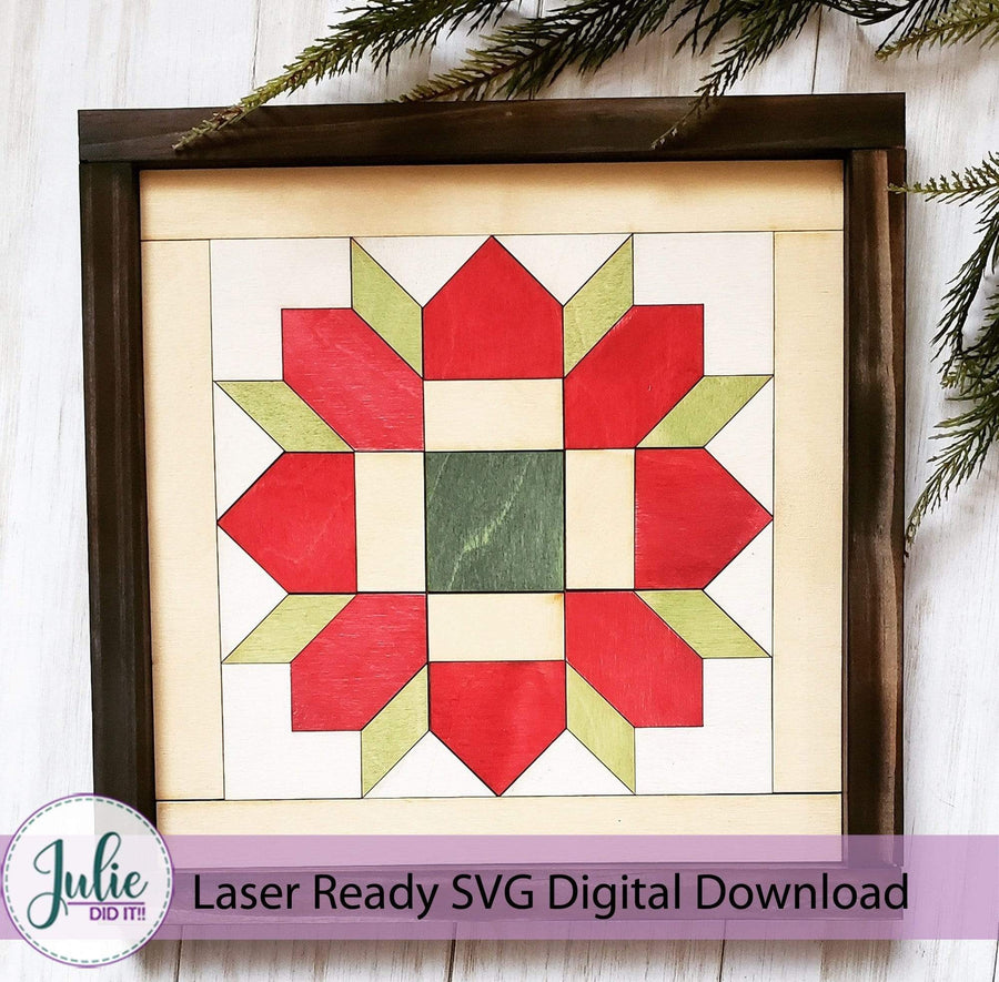 Julie Did It Studios quilt blocks Flower Quilt Block