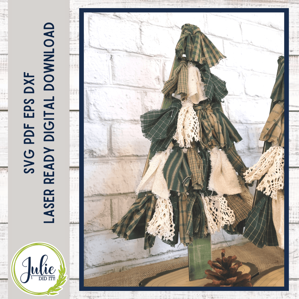 Julie Did It Studios Rag Tie Tree Shelf Sitters - November 2022 Design Studio