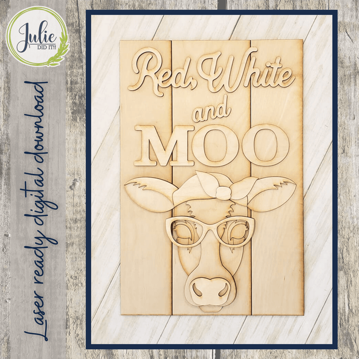 Julie Did It Studios Red, White, and Moo Leaner
