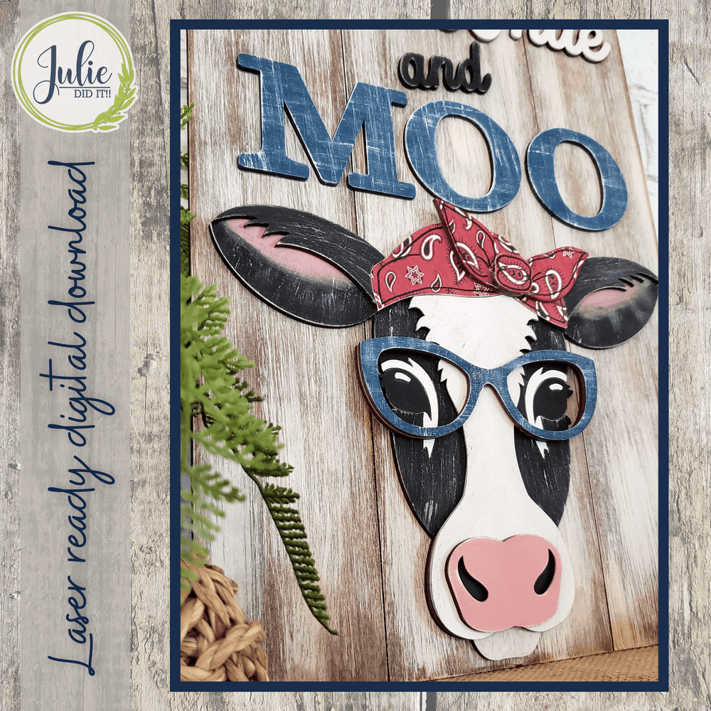 Julie Did It Studios Red, White, and Moo Leaner