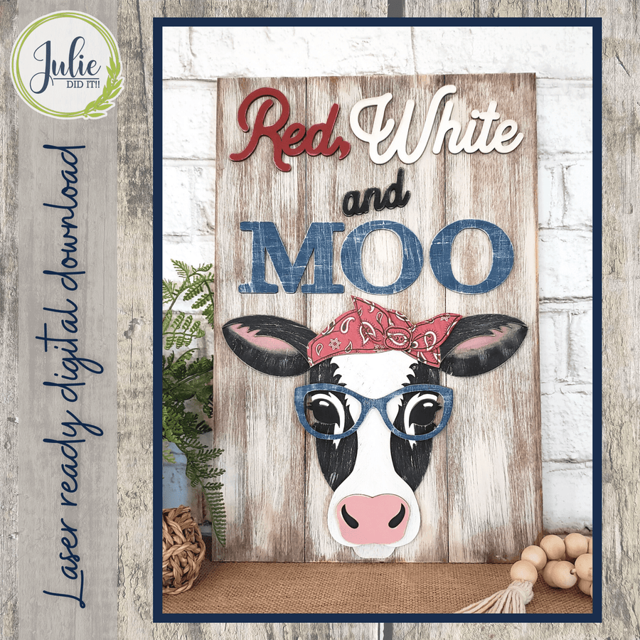 Julie Did It Studios Red, White, and Moo Leaner