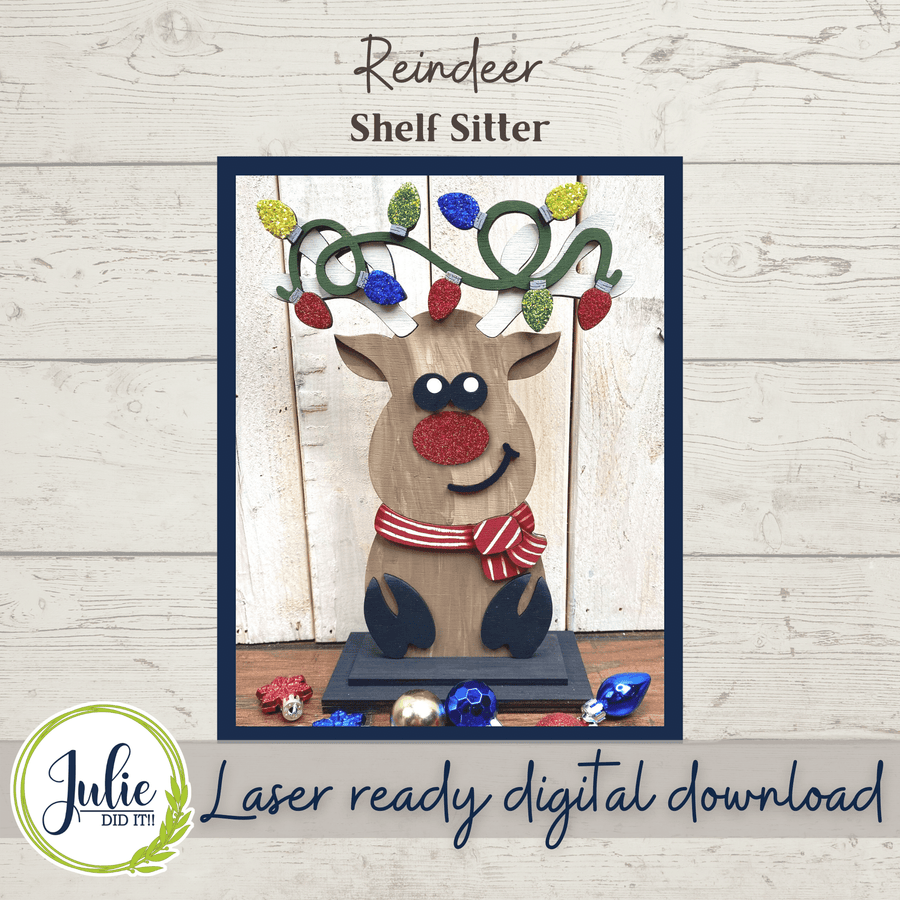 Julie Did It Studios Reindeer Shelf Sitter