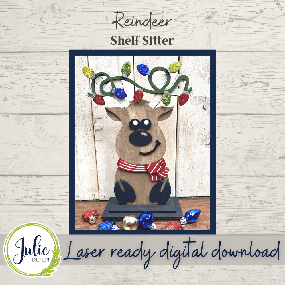 Julie Did It Studios Reindeer Shelf Sitter