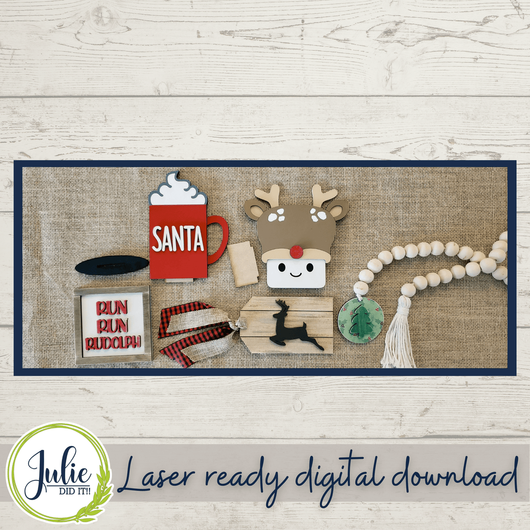 Julie Did It Studios Reindeer Tiered Tray - August 2021 SVG Subscription