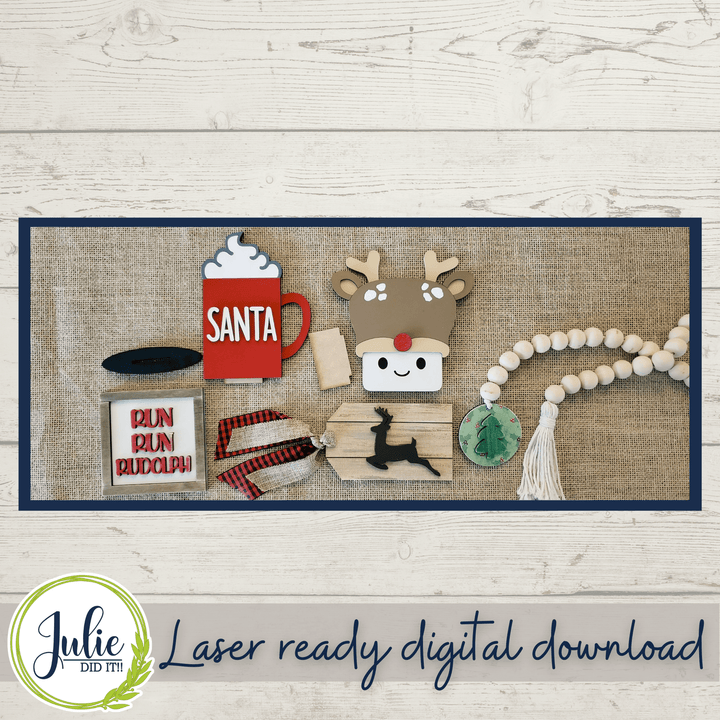 Julie Did It Studios Reindeer Tiered Tray - August 2021 SVG Subscription