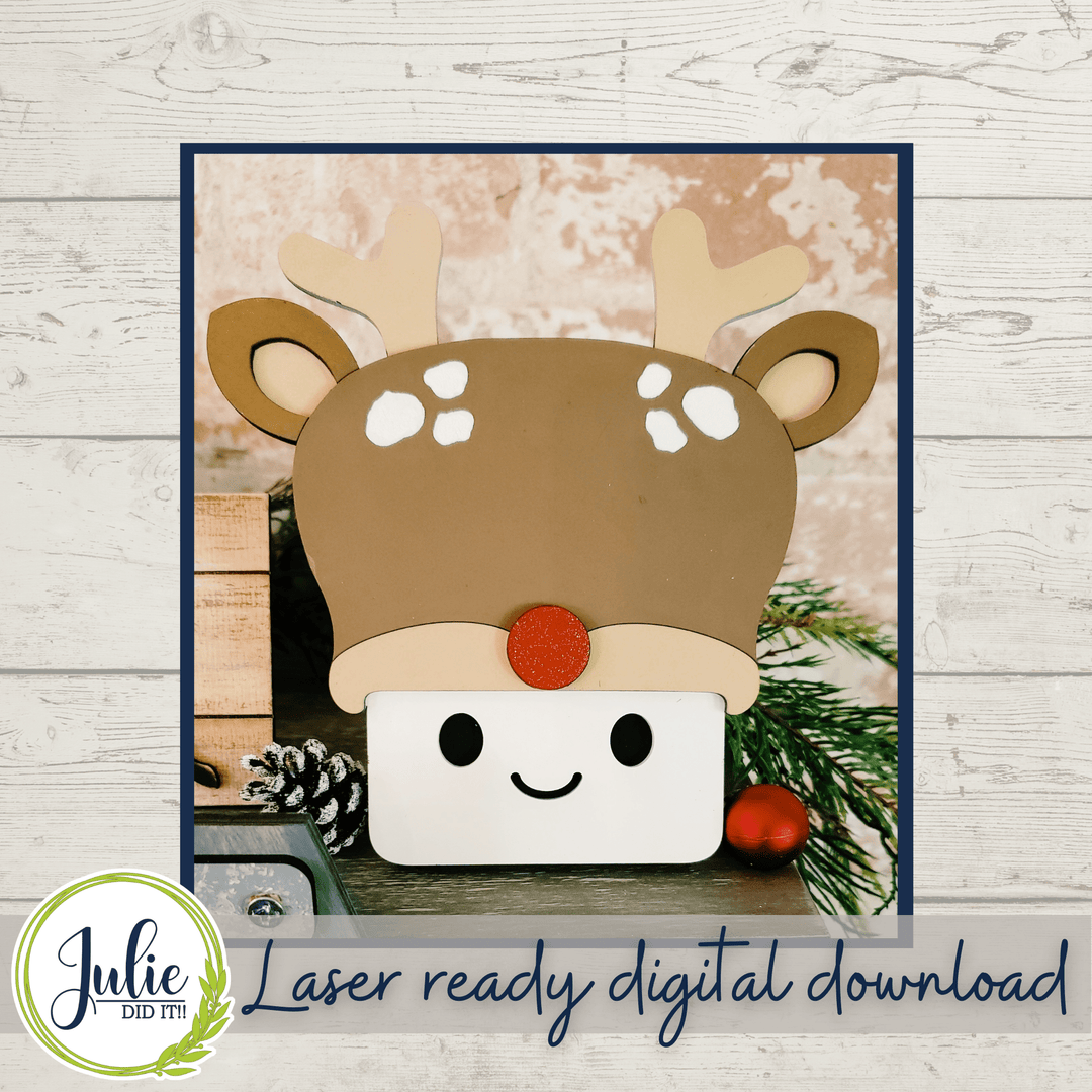 Julie Did It Studios Reindeer Tiered Tray - August 2021 SVG Subscription