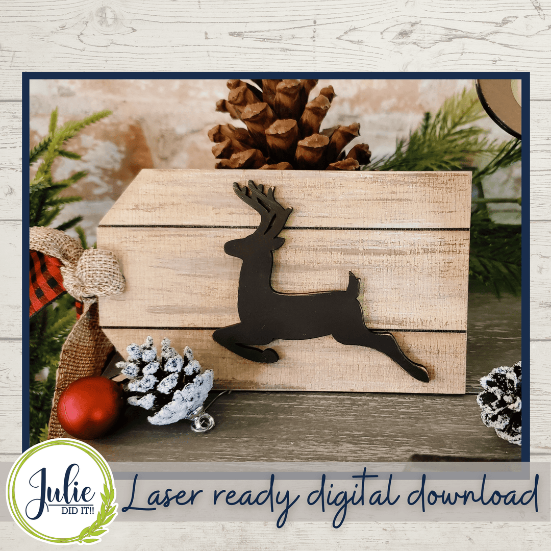 Julie Did It Studios Reindeer Tiered Tray - August 2021 SVG Subscription
