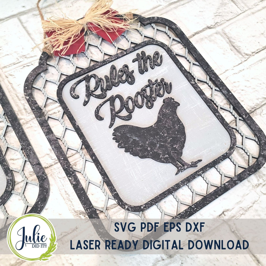 Julie Did It Studios Rules the Roost / Rules the Rooster Sign Set - April 2023 Design Studio