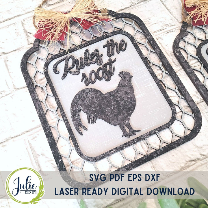 Julie Did It Studios Rules the Roost / Rules the Rooster Sign Set - April 2023 Design Studio