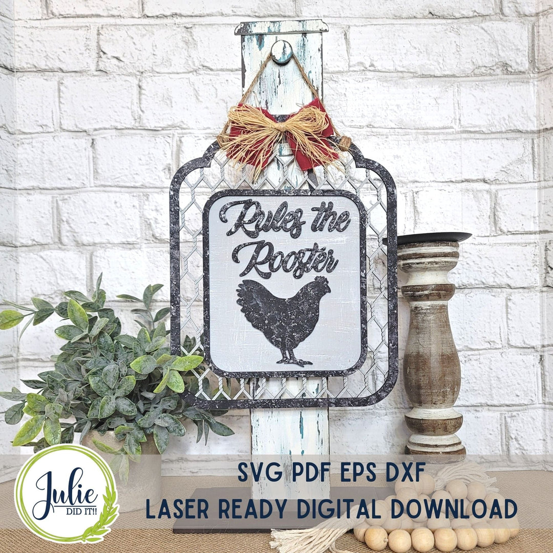 Julie Did It Studios Rules the Roost / Rules the Rooster Sign Set - April 2023 Design Studio