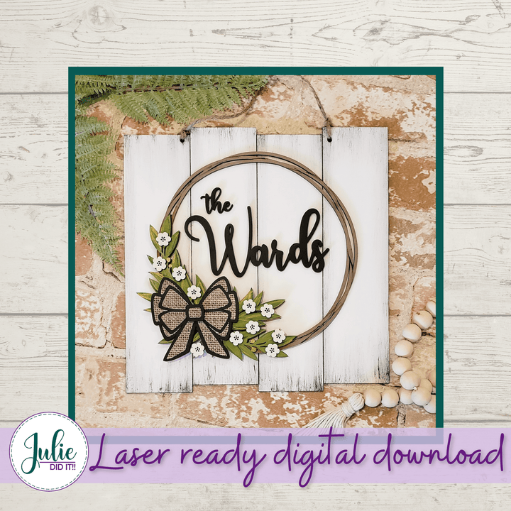 Julie Did It Studios Rustic Welcome Sign - May 2021 SVG Subscription