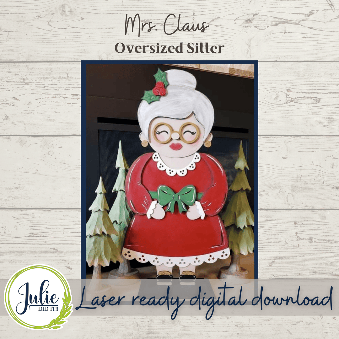 Julie Did It Studios Santa and Mrs. Claus Oversized Sitter Bundle
