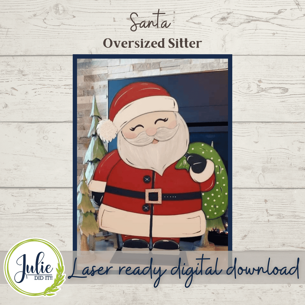 Julie Did It Studios Santa and Mrs. Claus Oversized Sitter Bundle