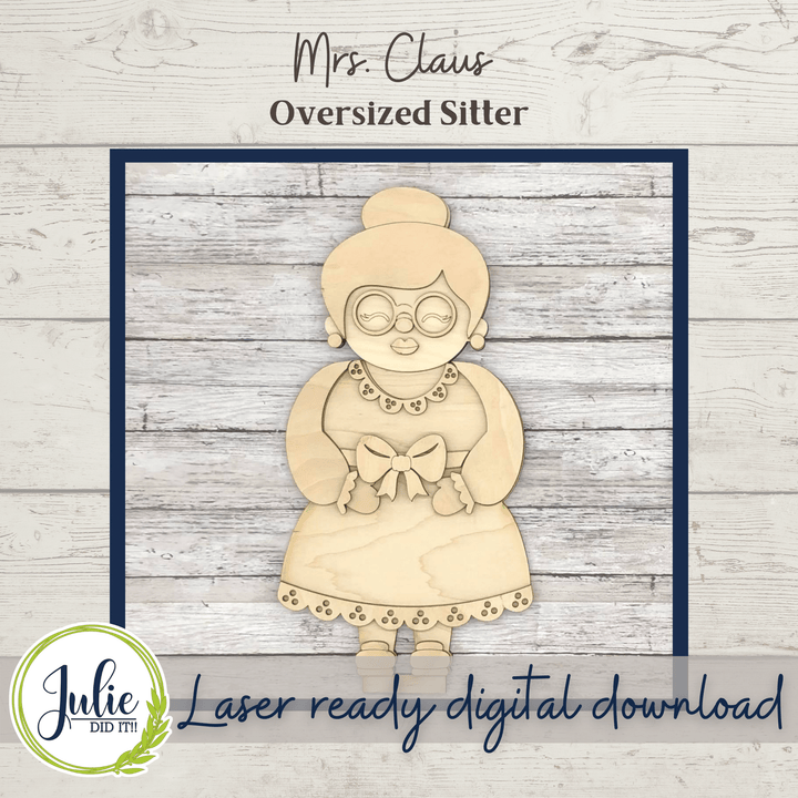 Julie Did It Studios Santa and Mrs. Claus Oversized Sitter Bundle