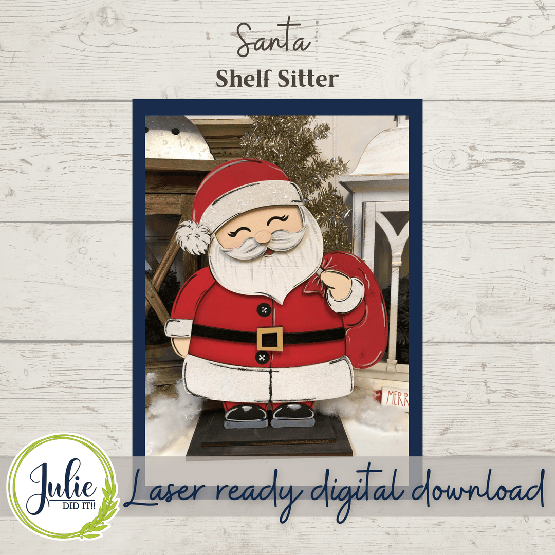 Julie Did It Studios Santa and Mrs. Clause Shelf Sitter Bundle