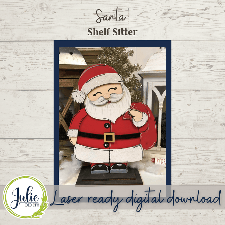 Julie Did It Studios Santa and Mrs. Clause Shelf Sitter Bundle