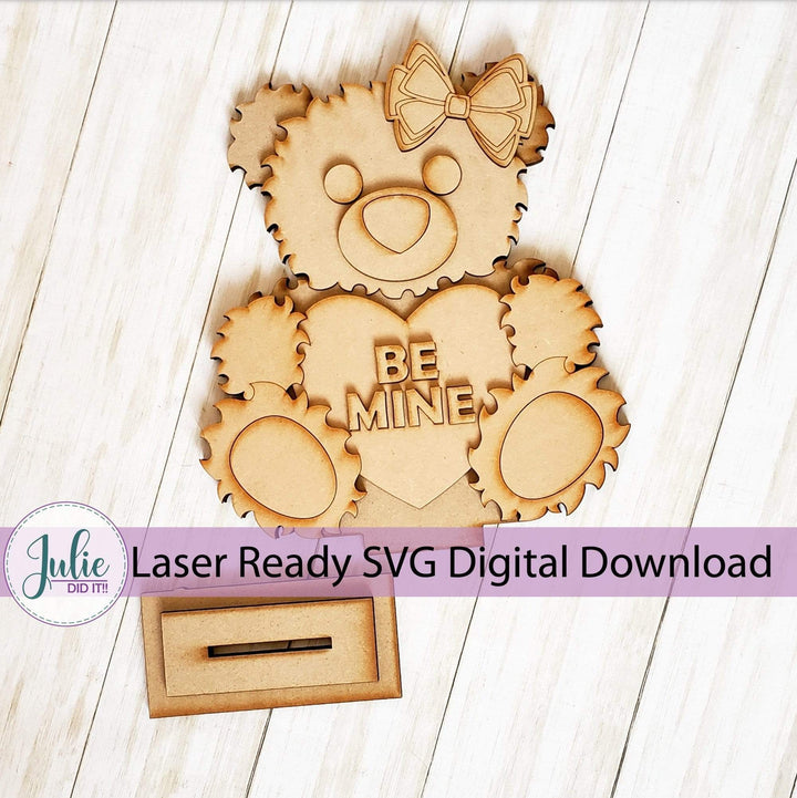 Julie Did It Studios Shelf Sitter Digital SVG Cuddly Bear Shelf Sitter