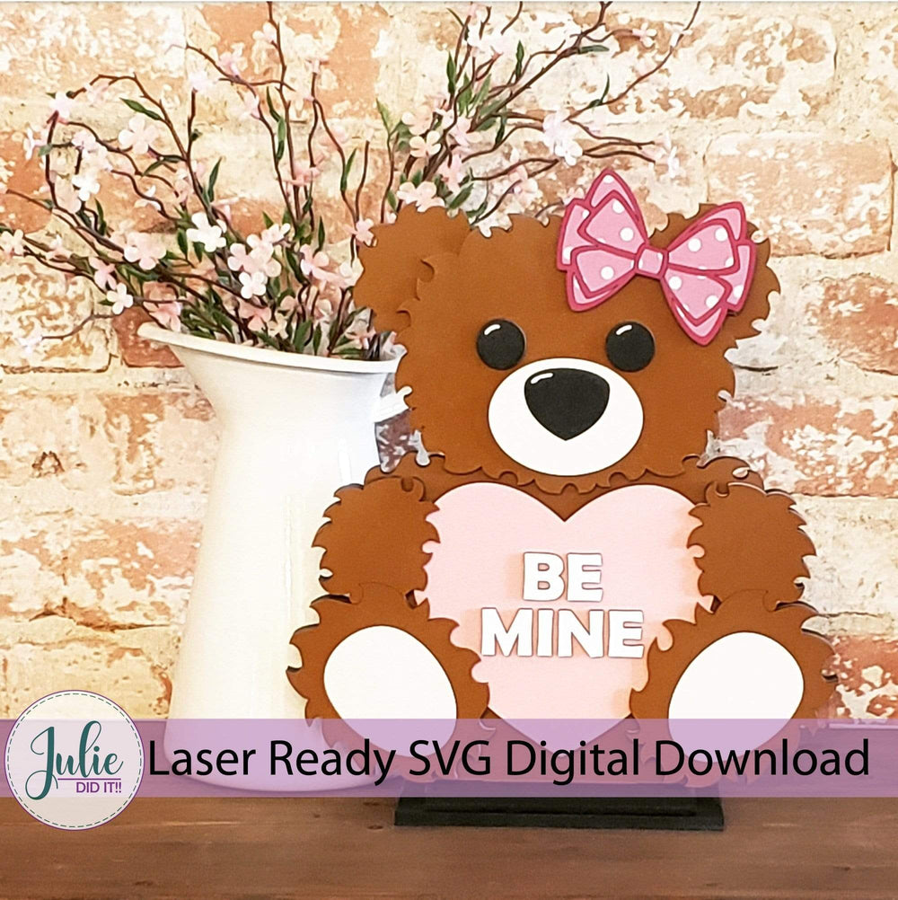 Julie Did It Studios Shelf Sitter Digital SVG Cuddly Bear Shelf Sitter