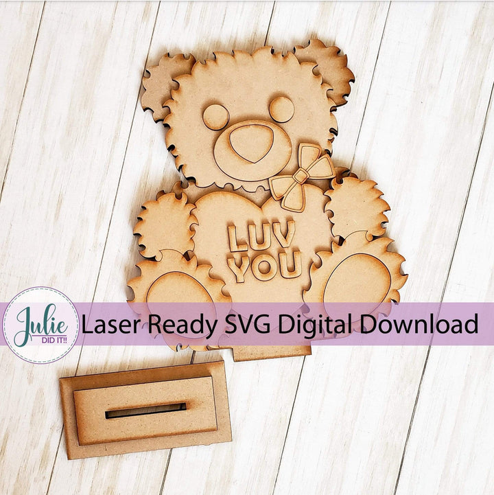 Julie Did It Studios Shelf Sitter Digital SVG Cuddly Bear Shelf Sitter