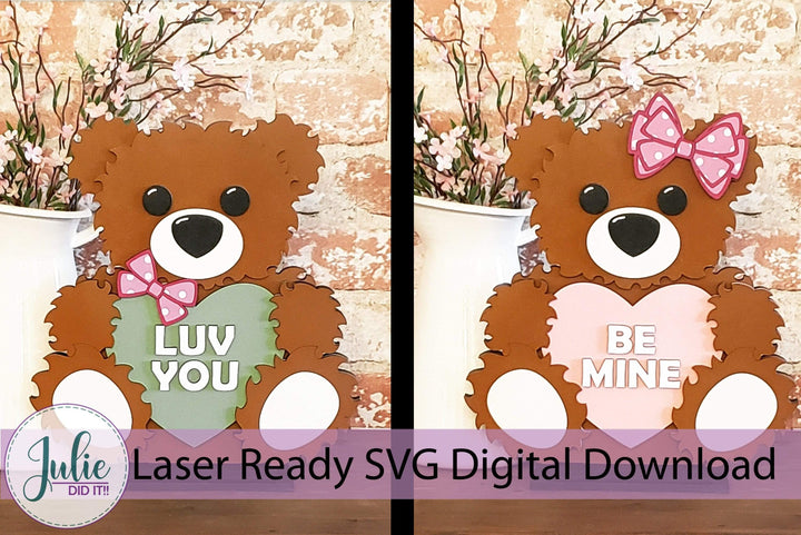 Julie Did It Studios Shelf Sitter Digital SVG Cuddly Bear Shelf Sitter