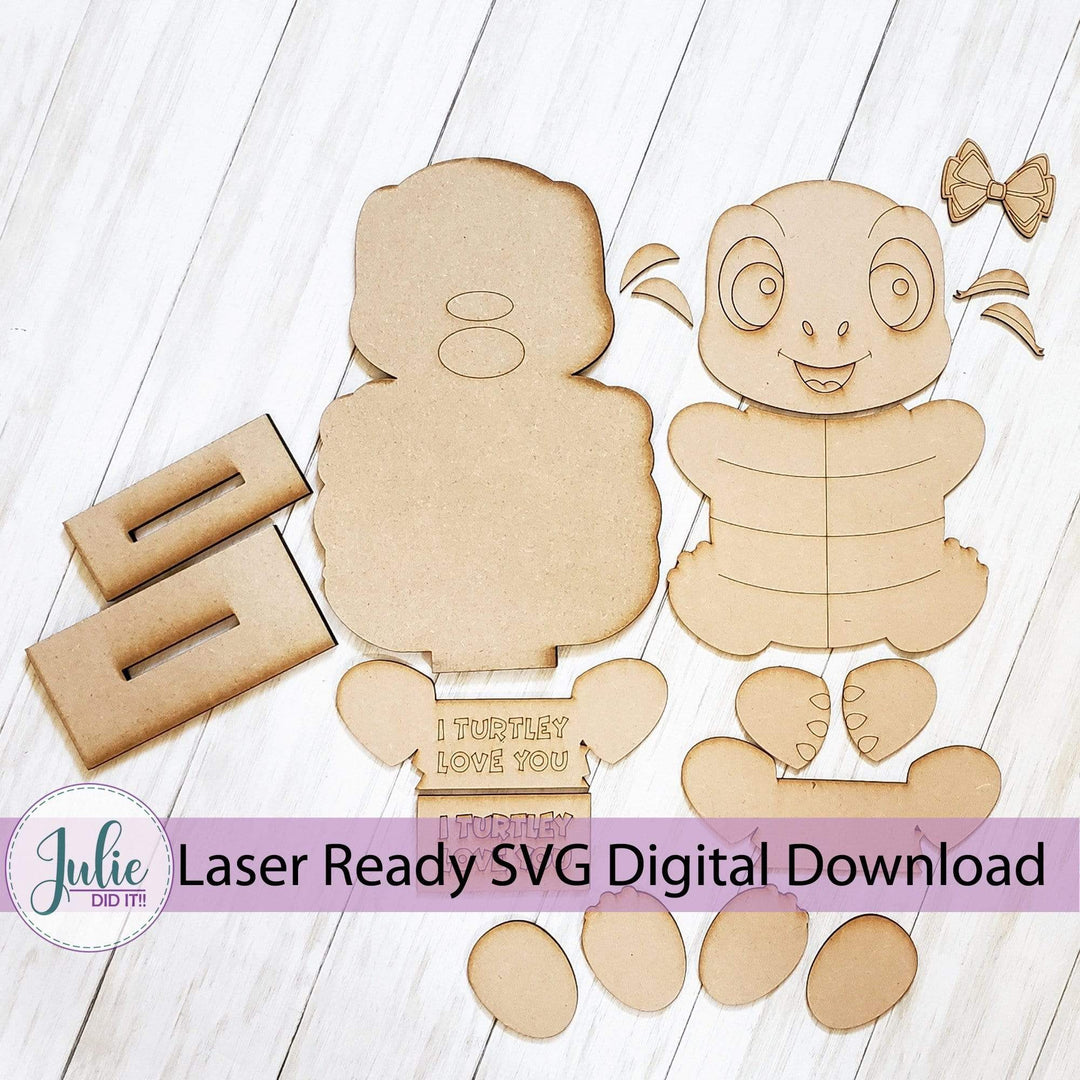 Julie Did It Studios Shelf Sitter Digital SVG Turtle Shelf Sitter