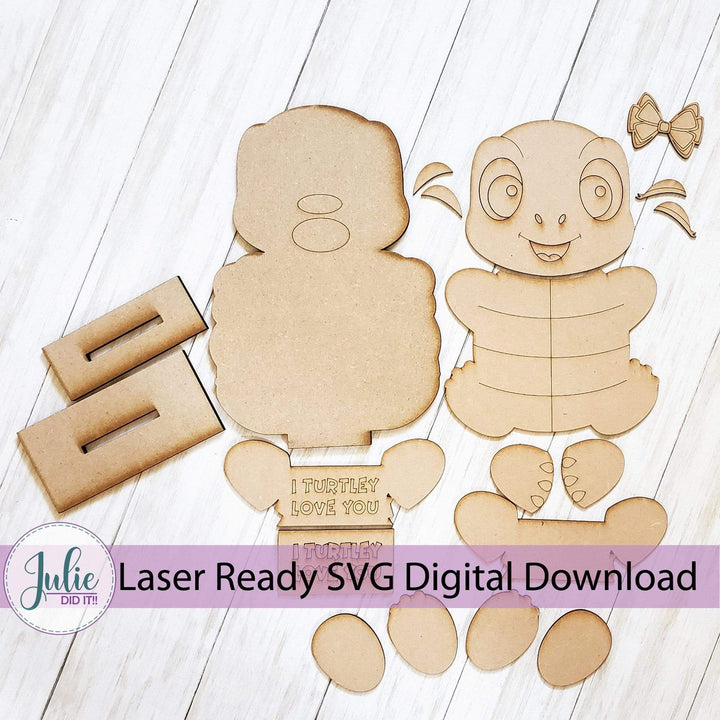 Julie Did It Studios Shelf Sitter Digital SVG Turtle Shelf Sitter