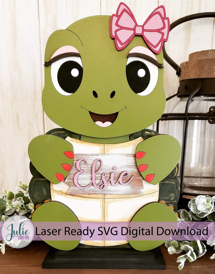 Julie Did It Studios Shelf Sitter Digital SVG Turtle Shelf Sitter