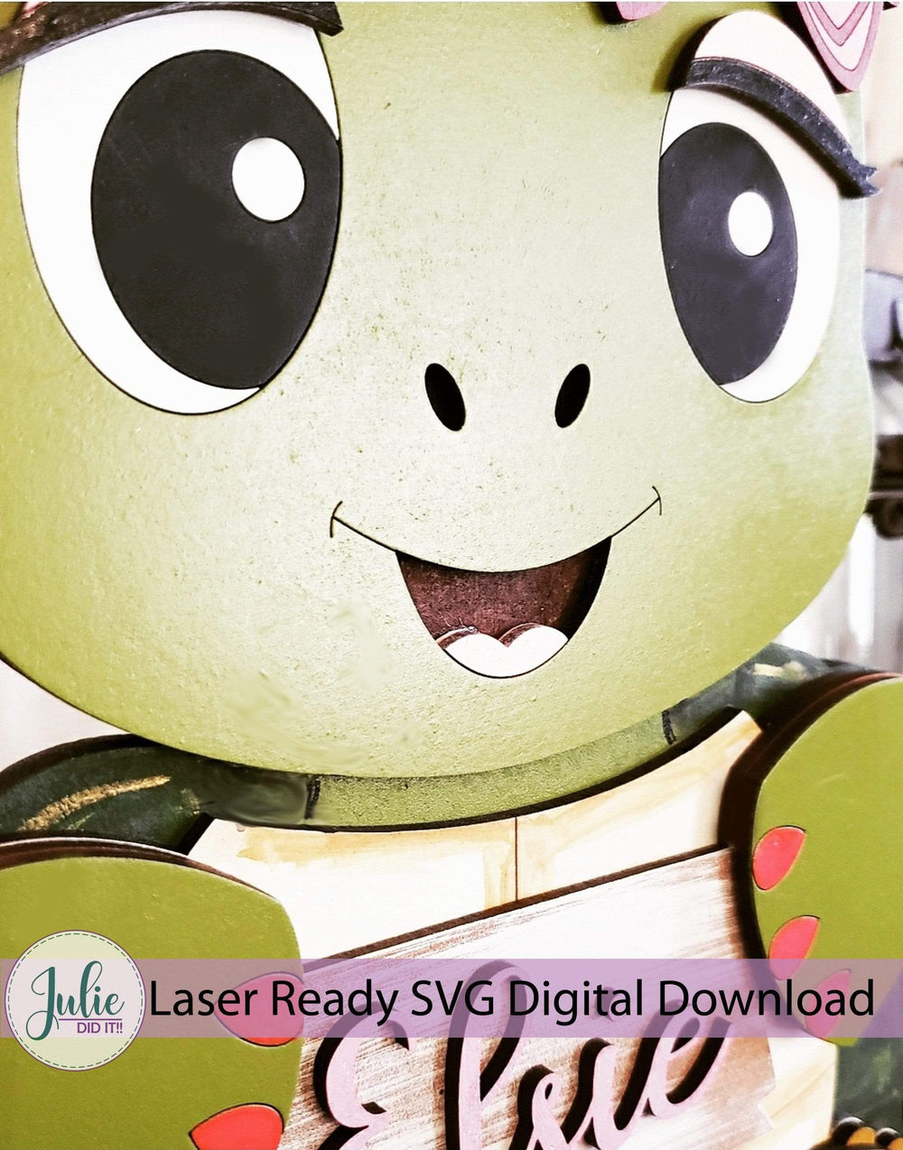 Julie Did It Studios Shelf Sitter Digital SVG Turtle Shelf Sitter