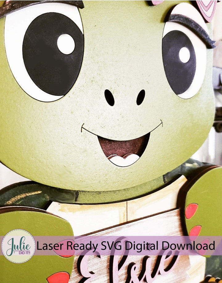 Julie Did It Studios Shelf Sitter Digital SVG Turtle Shelf Sitter