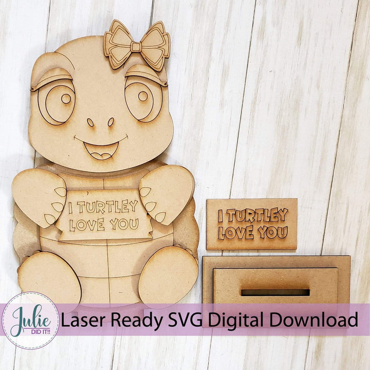 Julie Did It Studios Shelf Sitter Digital SVG Turtle Shelf Sitter