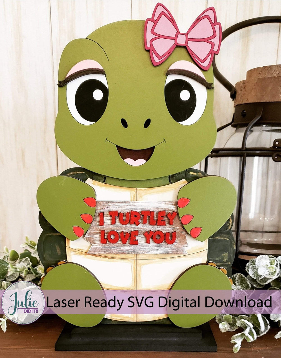 Julie Did It Studios Shelf Sitter Digital SVG Turtle Shelf Sitter