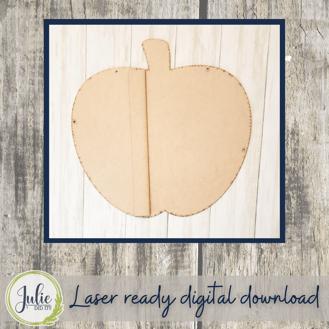 Julie Did It Studios Shiplap Apple Door Hanger