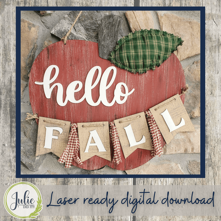 Julie Did It Studios Shiplap Apple Door Hanger - July 2022 Design Subscription