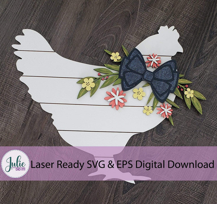 Julie Did It Studios Shiplap Laser Ready SVG Chicken Shiplap