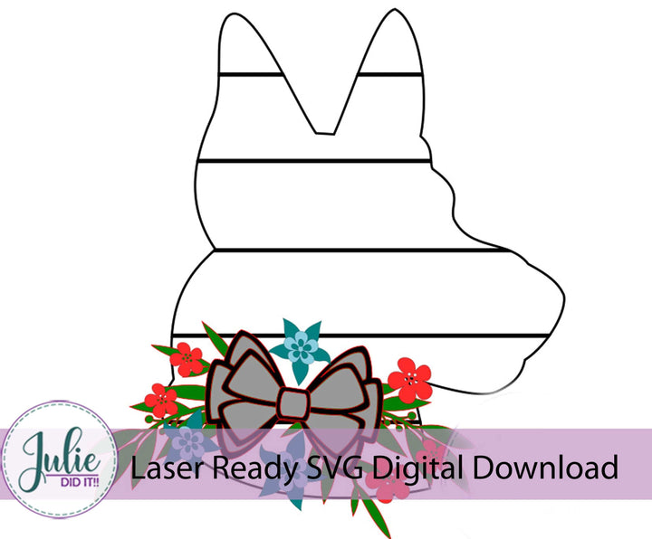 Julie Did It Studios Shiplap Laser Ready SVG German Shepard Shiplap