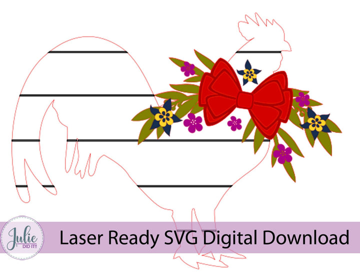 Julie Did It Studios Shiplap Laser Ready SVG Rooster Shiplap