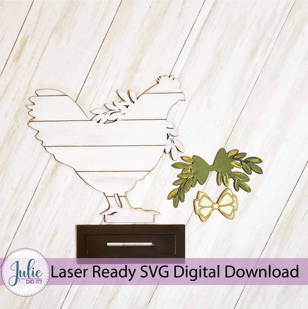 Julie Did It Studios Shiplap Shelf Sitter Chicken Shiplap Shelf Sitter