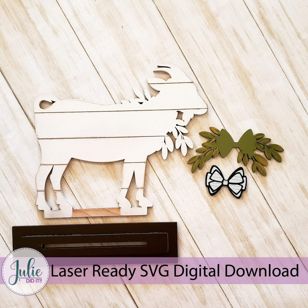 Julie Did It Studios Shiplap Shelf Sitter Goat Shiplap Shelf Sitter