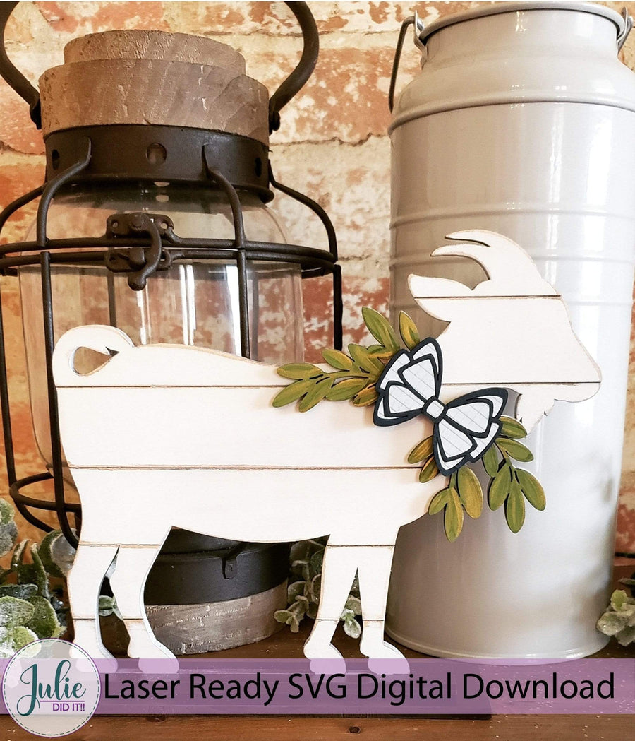 Julie Did It Studios Shiplap Shelf Sitter Goat Shiplap Shelf Sitter