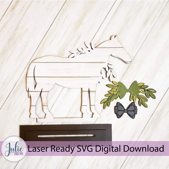 Julie Did It Studios Shiplap Shelf Sitter Horse Shiplap Shelf Sitter