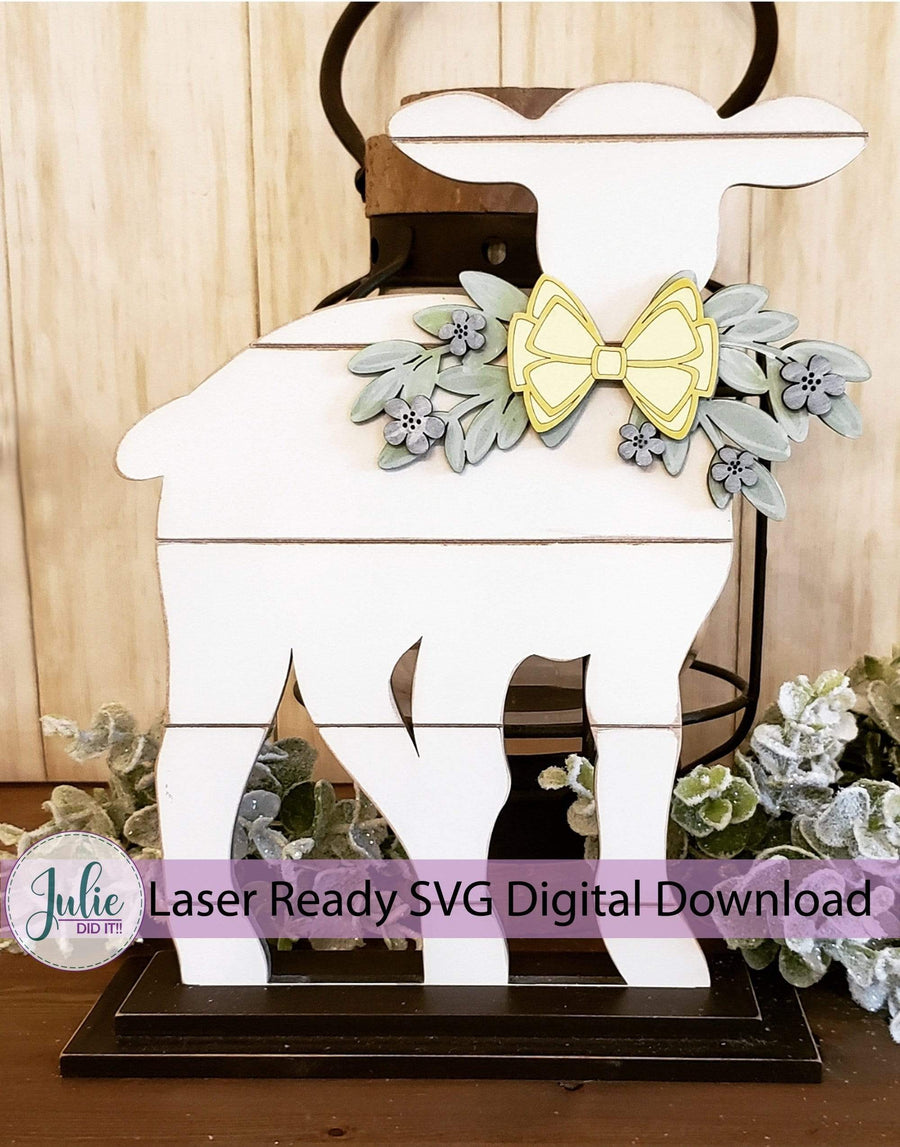 Julie Did It Studios Shiplap Shelf Sitter Lamb Shiplap Shelf Sitter