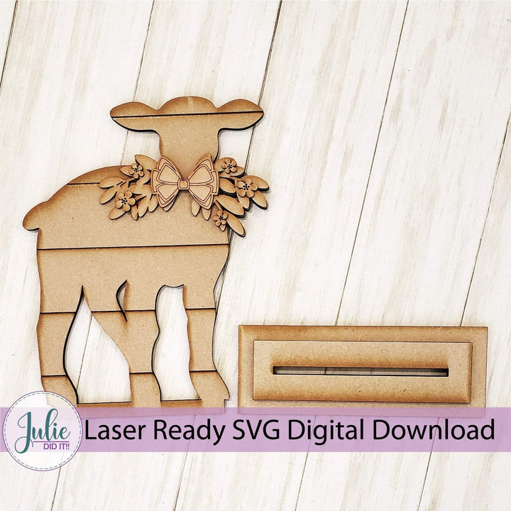 Julie Did It Studios Shiplap Shelf Sitter Lamb Shiplap Shelf Sitter