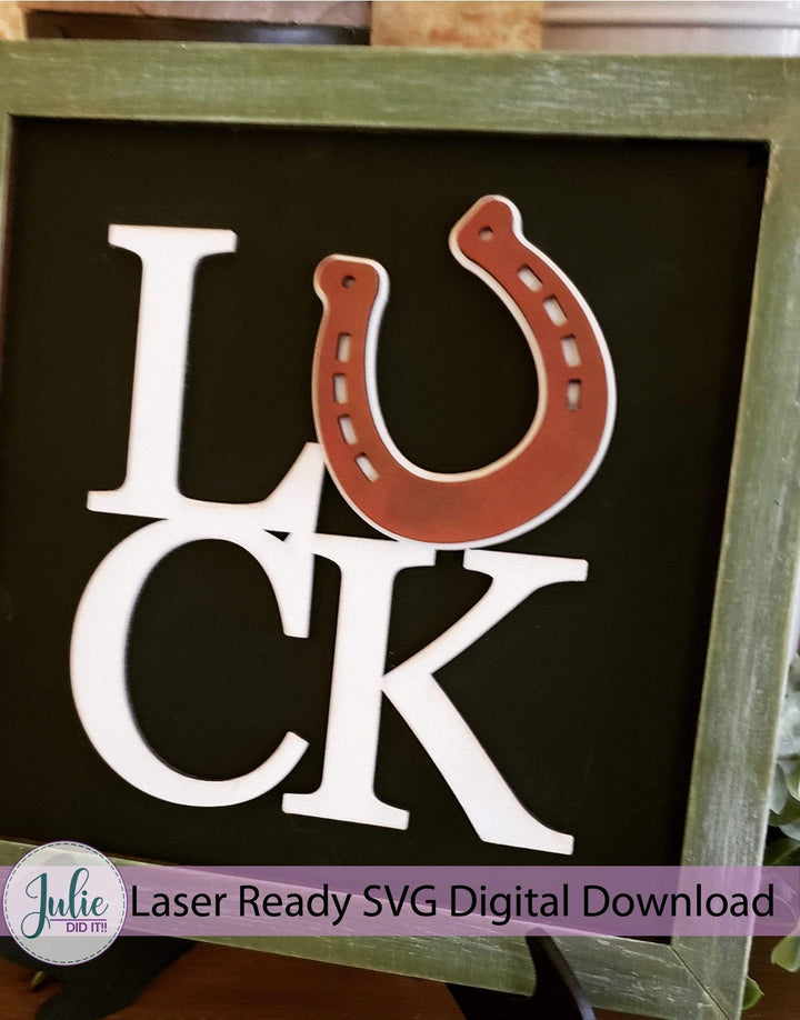 Julie Did It Studios Shiplap Shelf Sitter Luck Table Sign